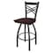 Holland Bar Stool Co 25" Swivel Counter Stool, Pewter Finish, Dark Cherry Maple Seat 82025PWDCMpl - alternate 1